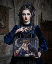 Raven's Moon Hymn Leather Handbag
