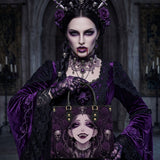Night Violet Maiden Leather Handbag