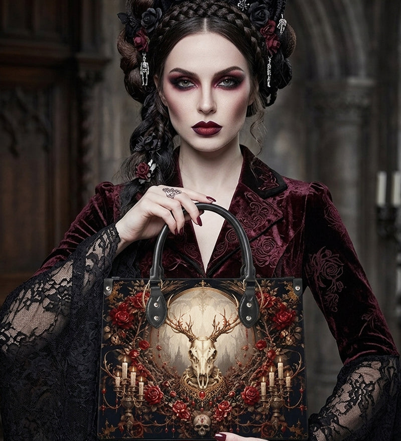 "Antler Crown" Leather Handbag