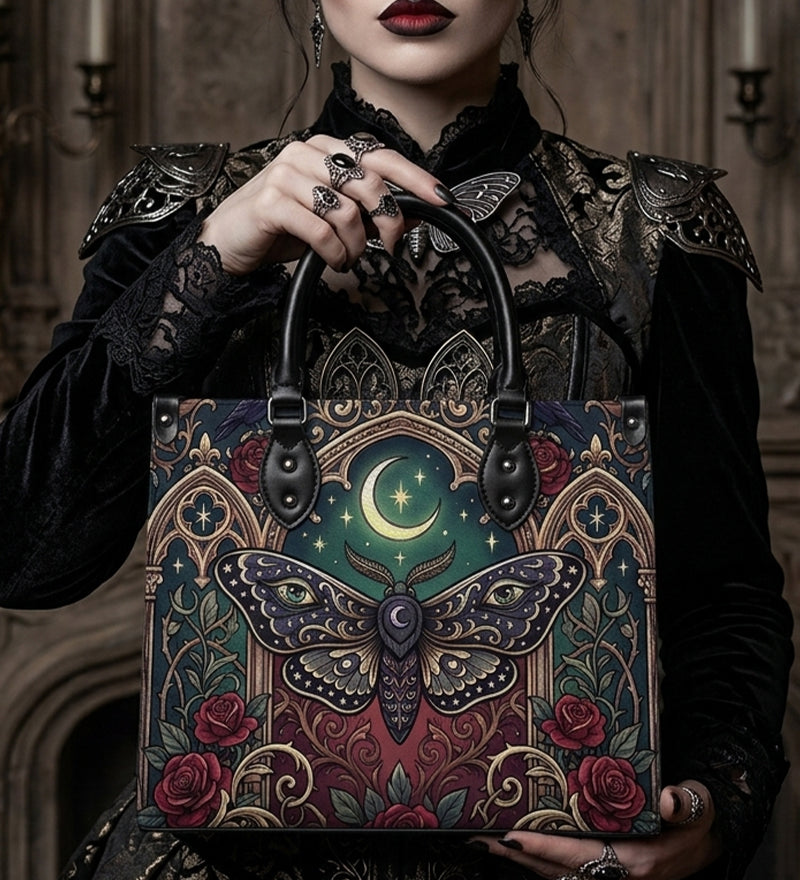 "LunaMoth" Leather Handbag