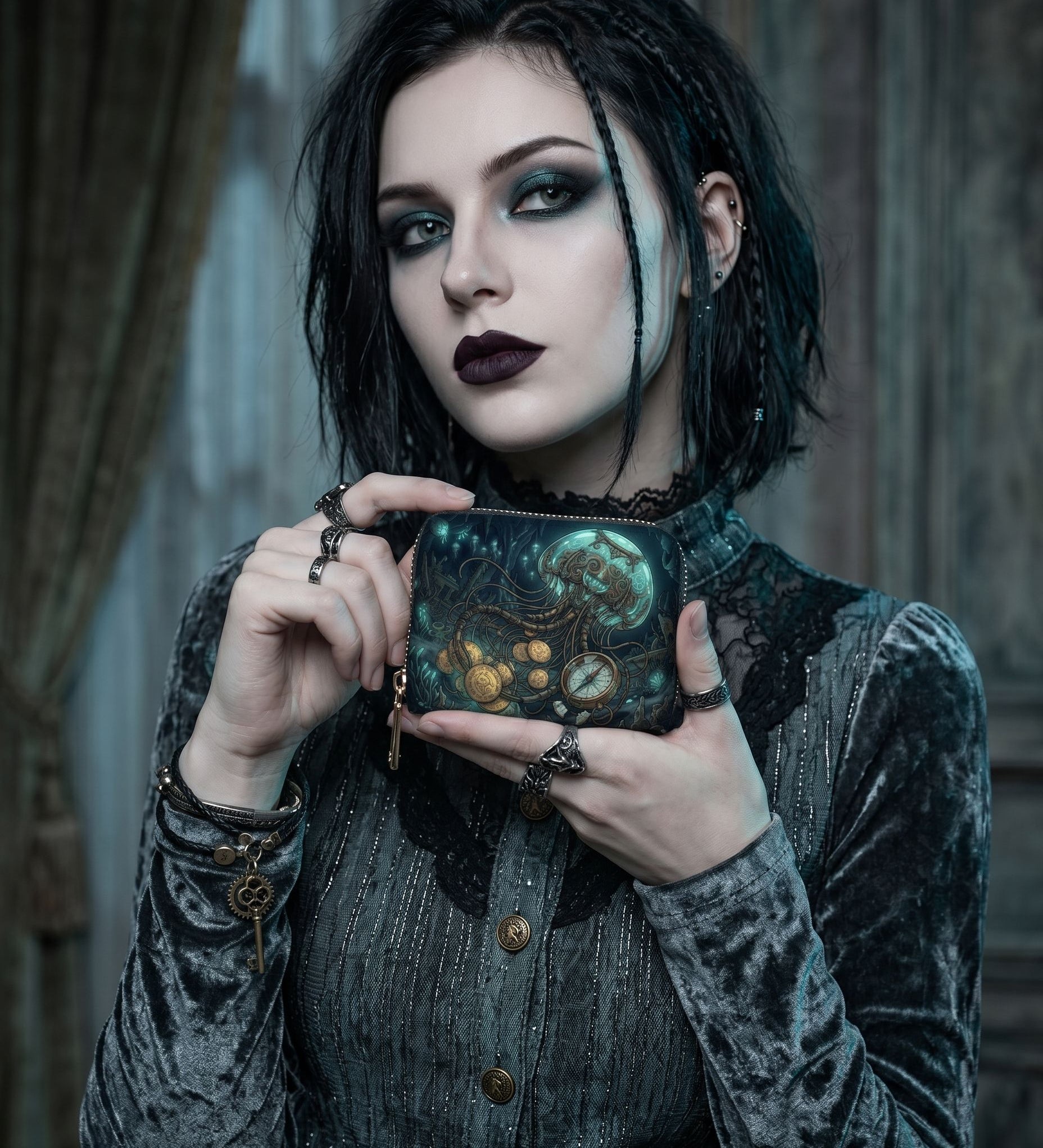 "Abyssal Wraith" Mini Wallet