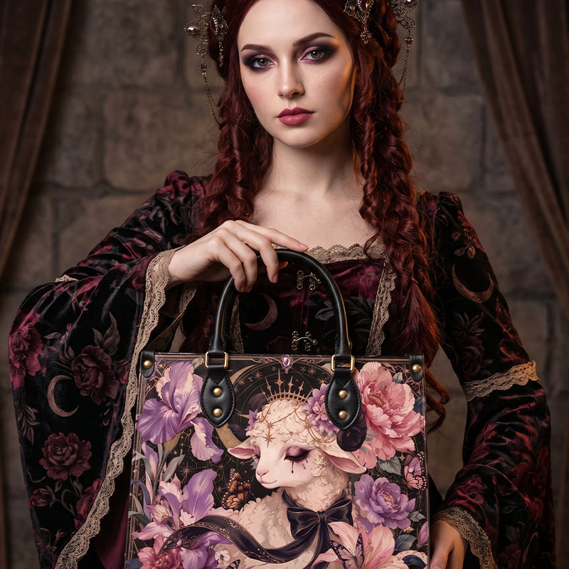 Floral Rite Leather Handbag