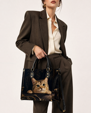 Gilded Peep Leather Handbag