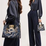 Horned Skull Leather Handbag