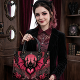 Bat Castle Leather Handbag