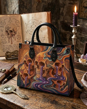 Skull Vortex Leather Handbag