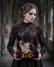 Fallen Spider Lily Leather Handbag