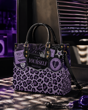 Lilac Spots Leather Handbag