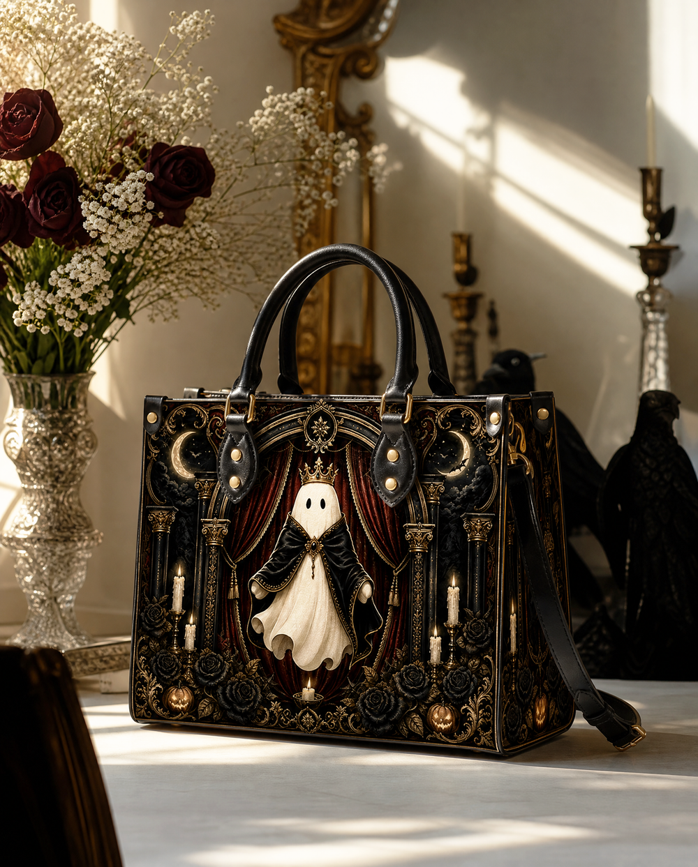 Crown Phantasm Leather Handbag