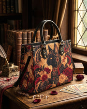 Bastet Bloom Leather Handbag