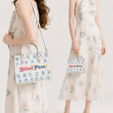 Mahjong Blind Pass Leather Handbag