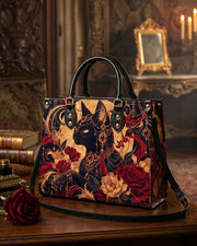 Bastet Bloom Leather Handbag