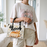 Chill Corgi Manifesto Leather Handbag