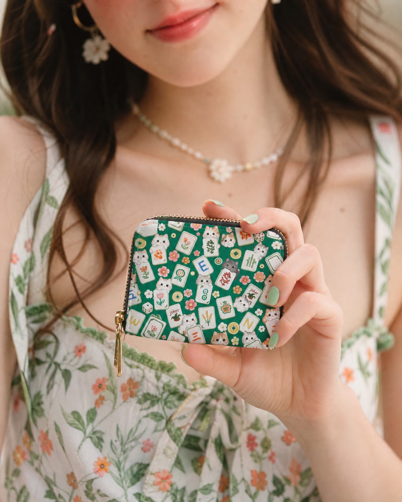 Mahjong Kitty Mini Wallet