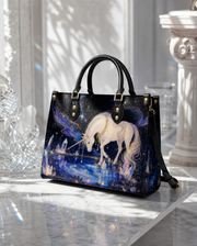 Crystal Veil Leather Handbag