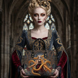 Metal Serpent Leather Handbag