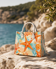 Coral Star Leather Handbag