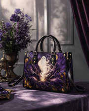 Noir Petal Leather Handbag