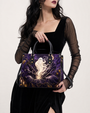 Noir Petal Leather Handbag