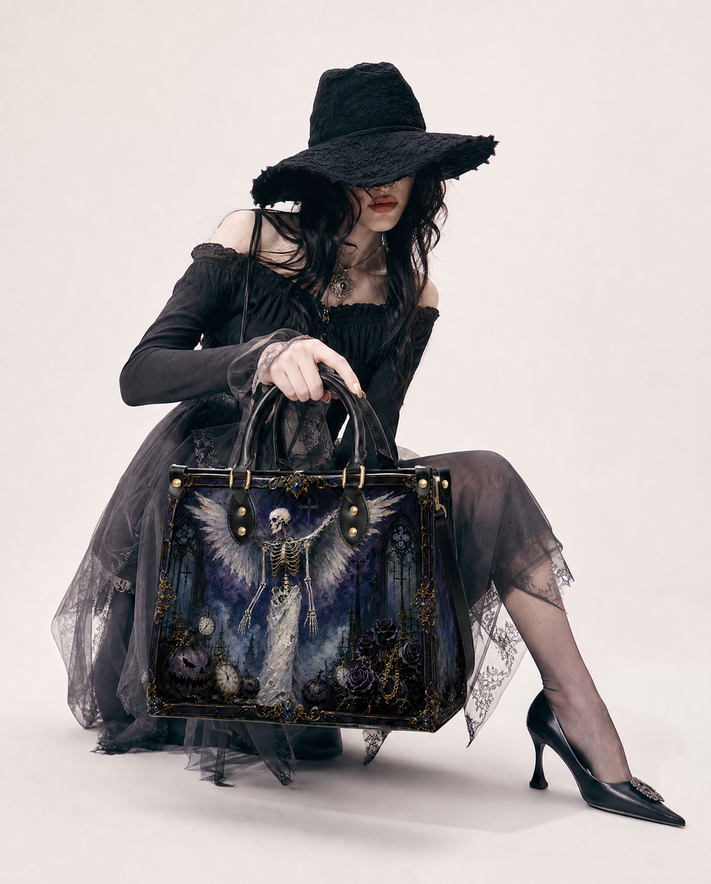 NightFallen Leather Handbag