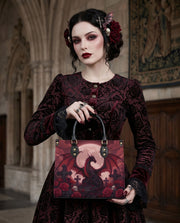 Ember Moon Dragon Leather Handbag