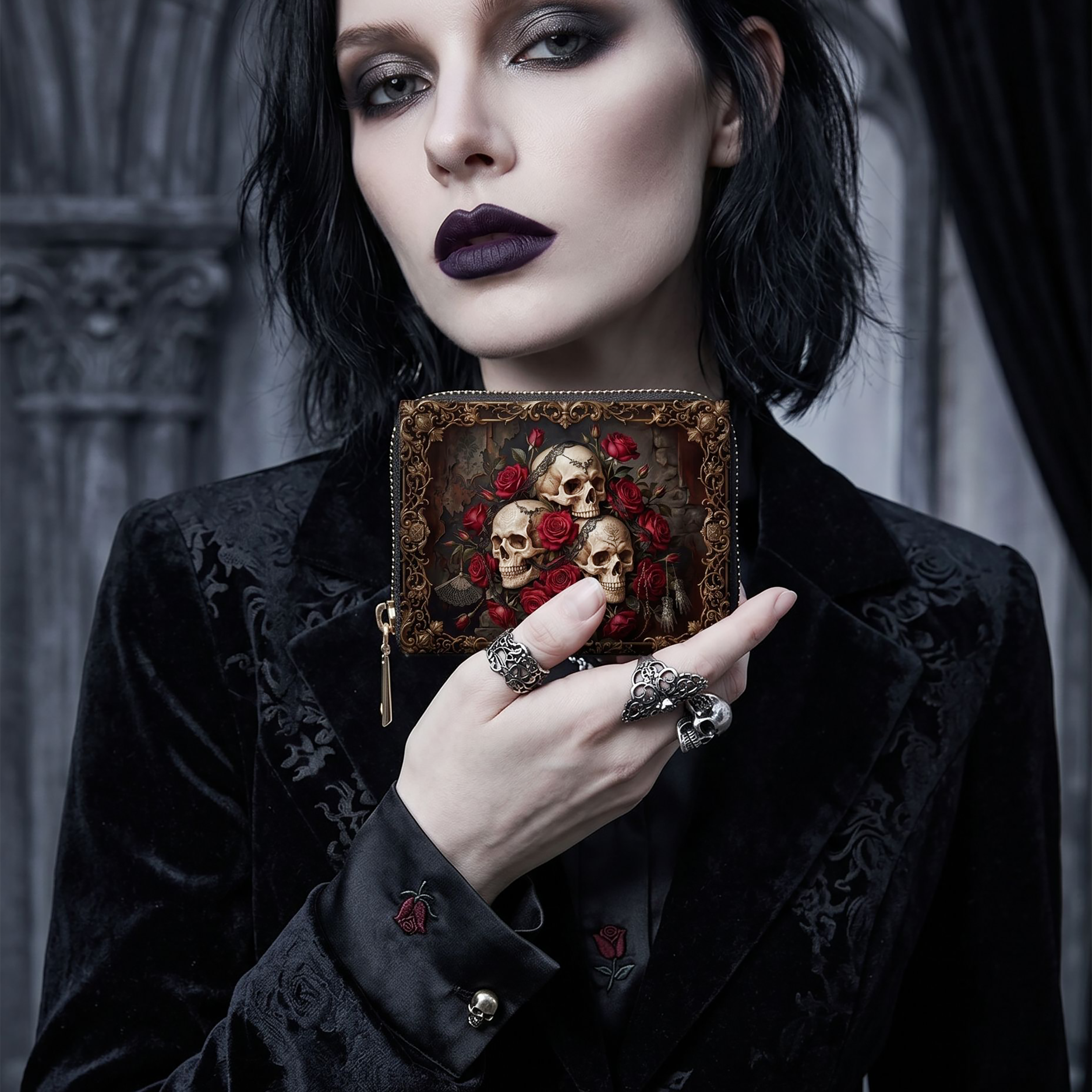 Ashen Bone Mini Wallet