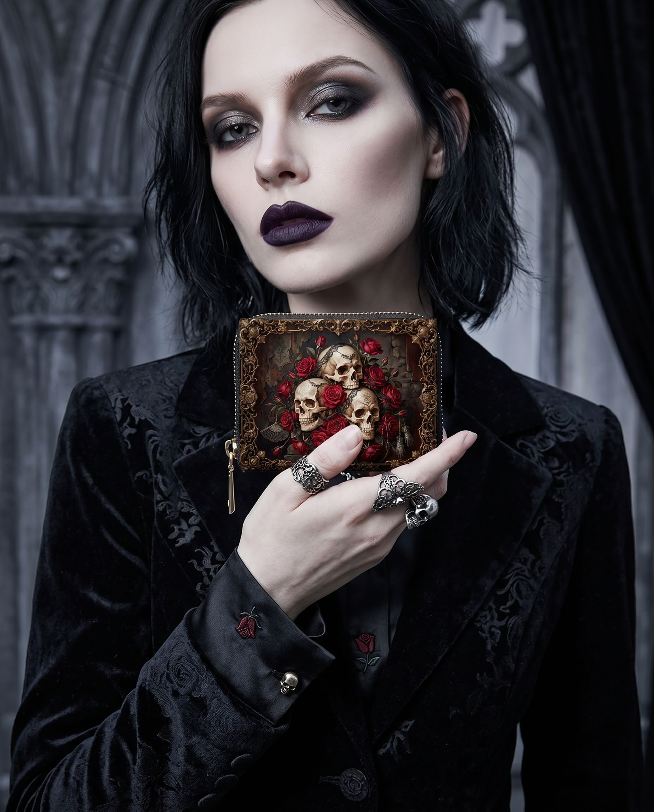 Ashen Bone Mini Wallet