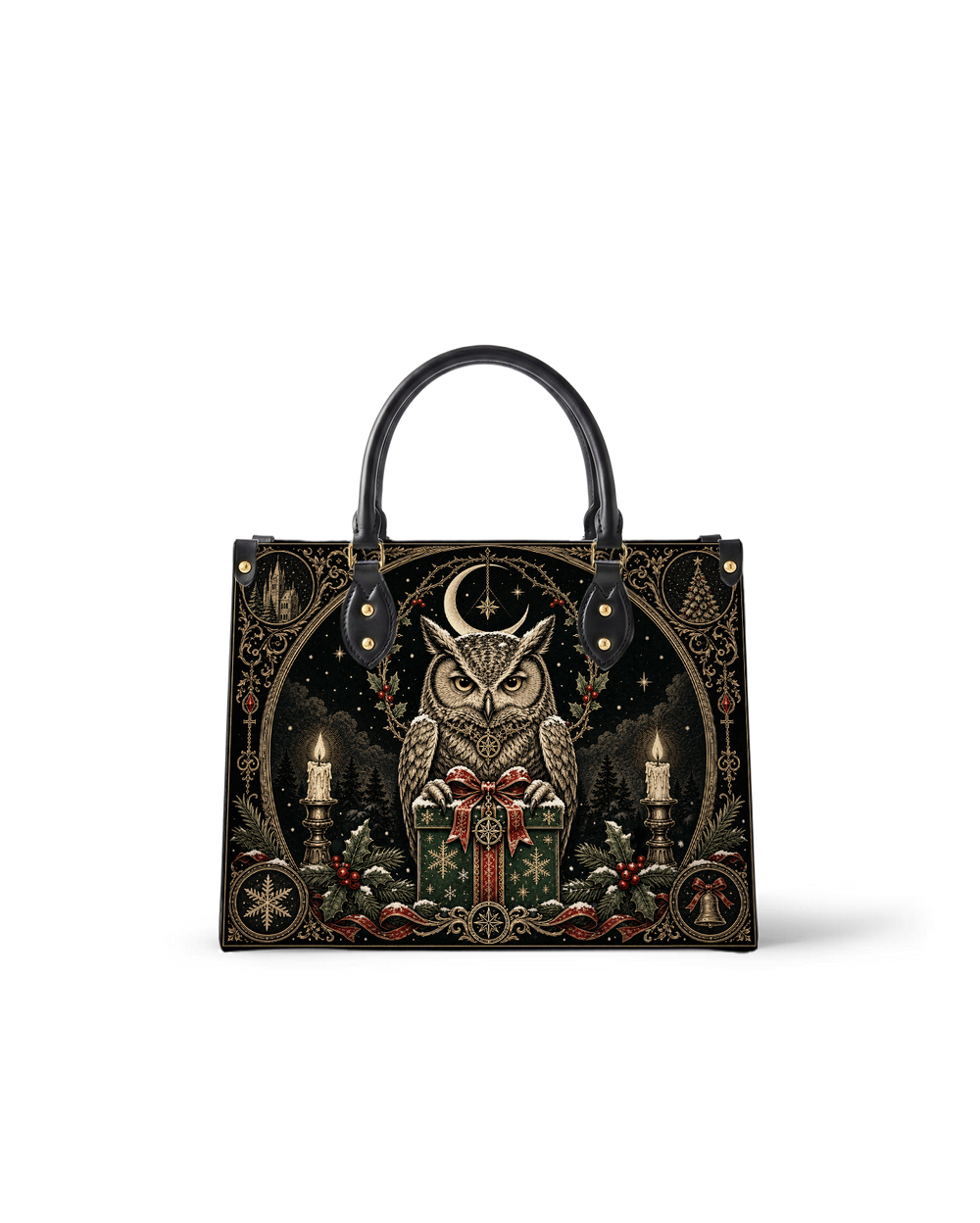 Owl's Gift Leather Handbag