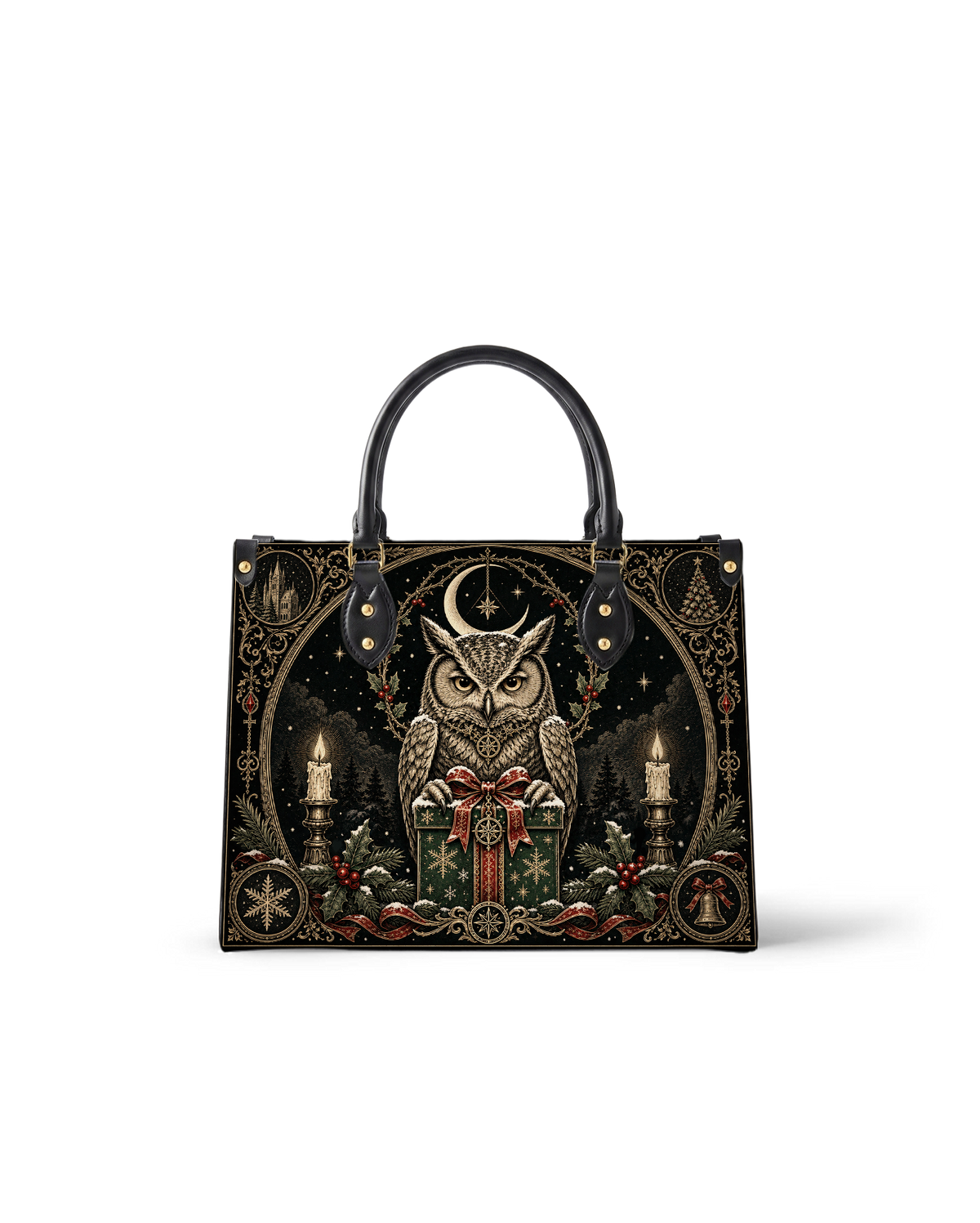 Owl's Gift Leather Handbag
