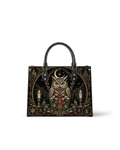 Owl's Gift Leather Handbag