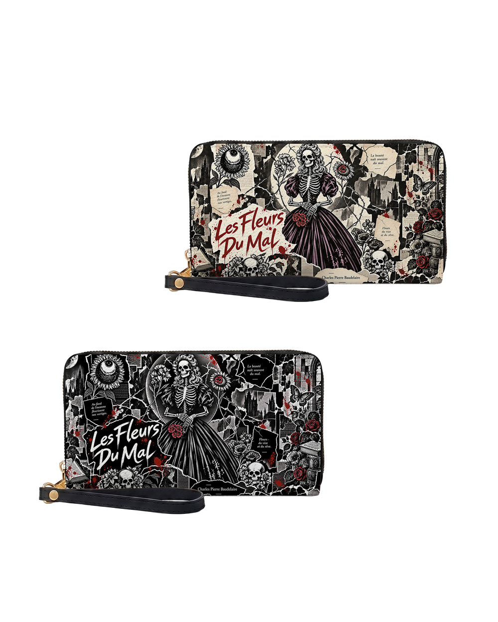 Shadow Bloom Long Zip Wallet