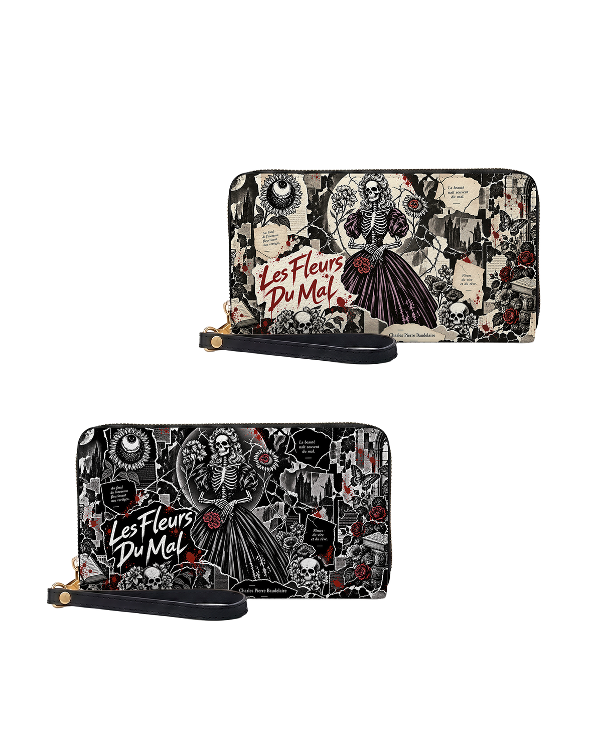 Shadow Bloom Long Zip Wallet