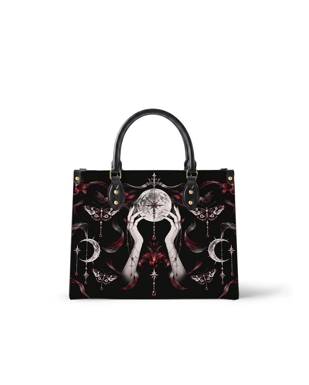 Lunar Rite Leather Handbag
