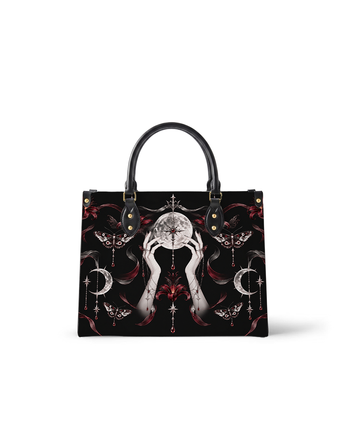 Lunar Rite Leather Handbag