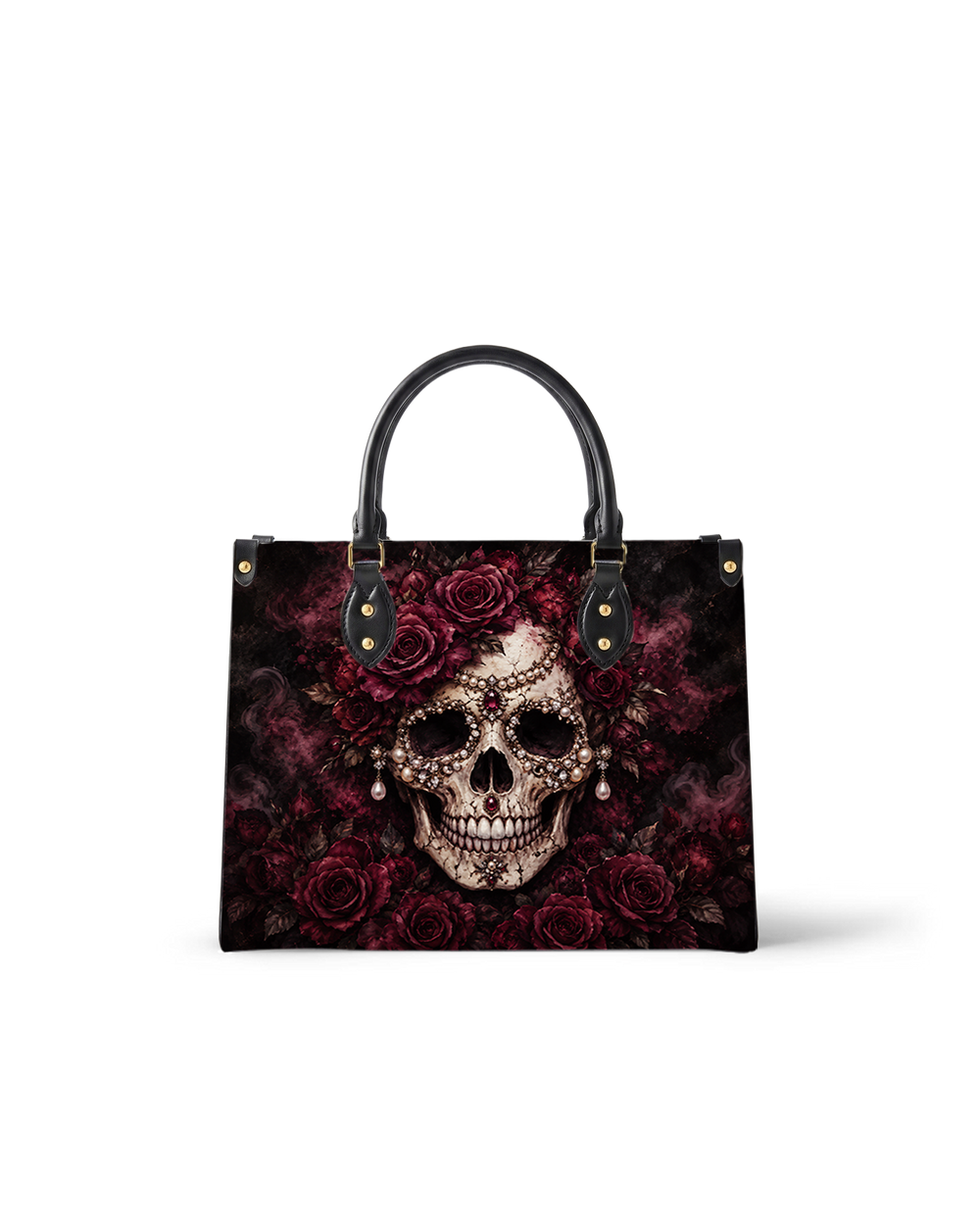 PearlSkull Leather Handbag