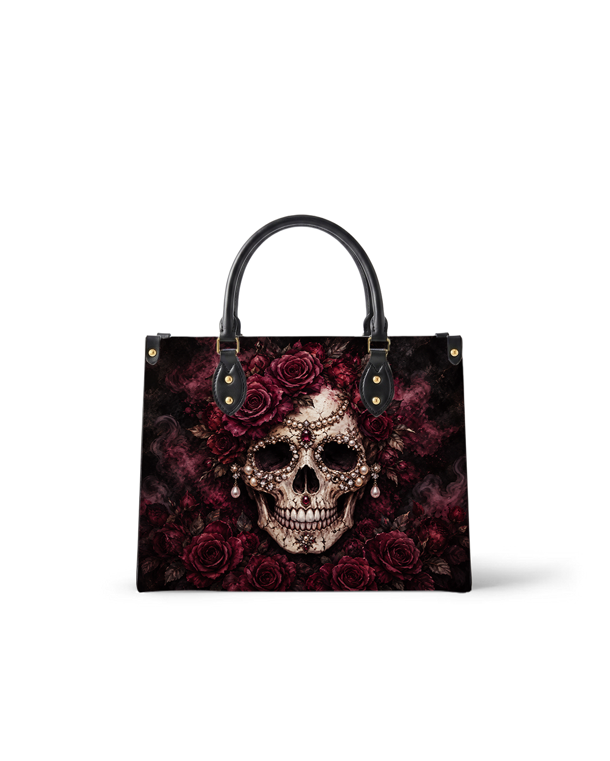 PearlSkull Leather Handbag