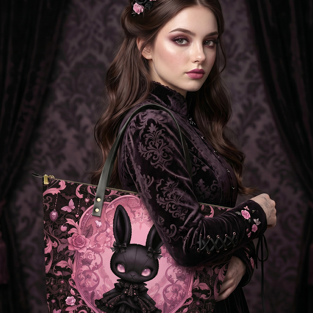 Dark Lolita Leather Tote Bag
