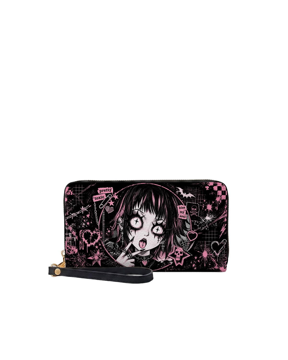 Saccharine Wrath Long Zip Wallet