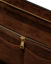 Regal Brocade Leather Handbag