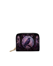 Stained Glass Raven Letter Mini Wallet