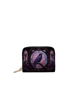 Stained Glass Raven Letter Mini Wallet