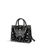 Twilight Plume Leather Handbag