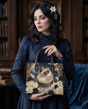 Lunar Ragdoll  Leather Handbag