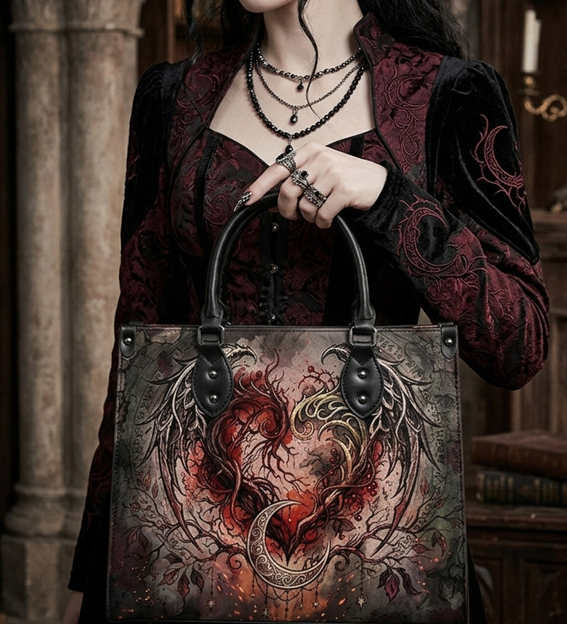 "Ember Wings" Leather Handbag