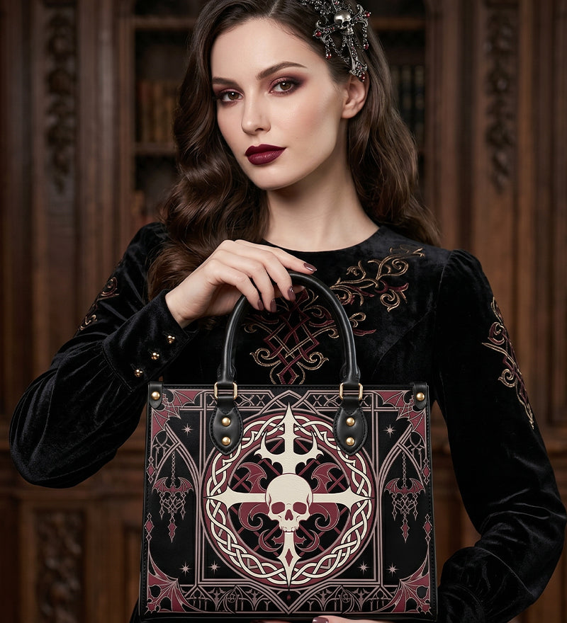 Woven Oath Leather Handbag