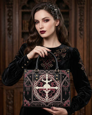 Woven Oath Leather Handbag