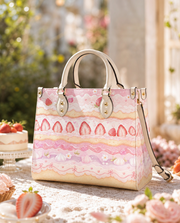 Blush Tier Leather Handbag