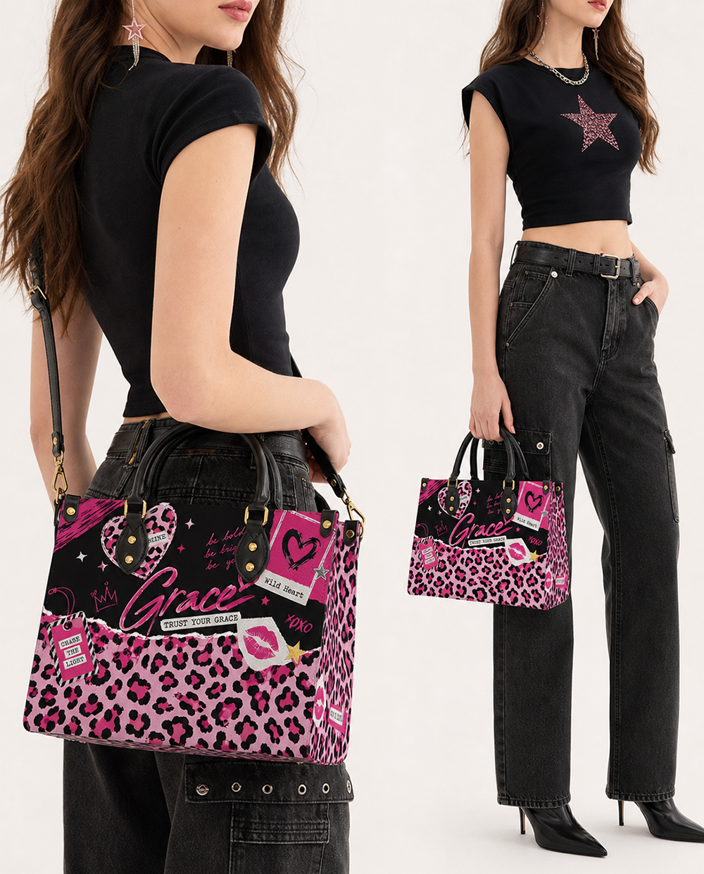 Pink Sugar Leather Handbag
