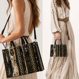Obsidian Glow Leather Handbag