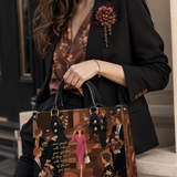 Lady Bloom Leather Handbag